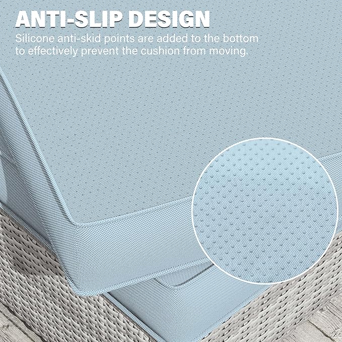 8 pcs Outdoor Cushion Slipcovers Outdoor Patio Cushions Covers Replacement Waterproof with Zipper w/3 Seat Cushion Covers and 5 Backrest Pillow Covers, Covers Only