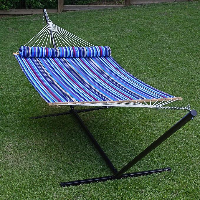 Quilted Hammock with Matching Pillow - 13 Feet in Length / 500 Lbs. Weight Capacity