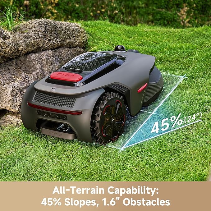 MOVA LiDAX Ultra 1000 Robot Lawn Mower Wire Free for 1/4 Acre, RTK-Free+360° 3D LiDAR+AI Vision Auto Mapping, Zero-Edge Cutting, Cutting Height 1.2"-3.9", 45% Slope, Up to 150 Managed Zones Dual Maps