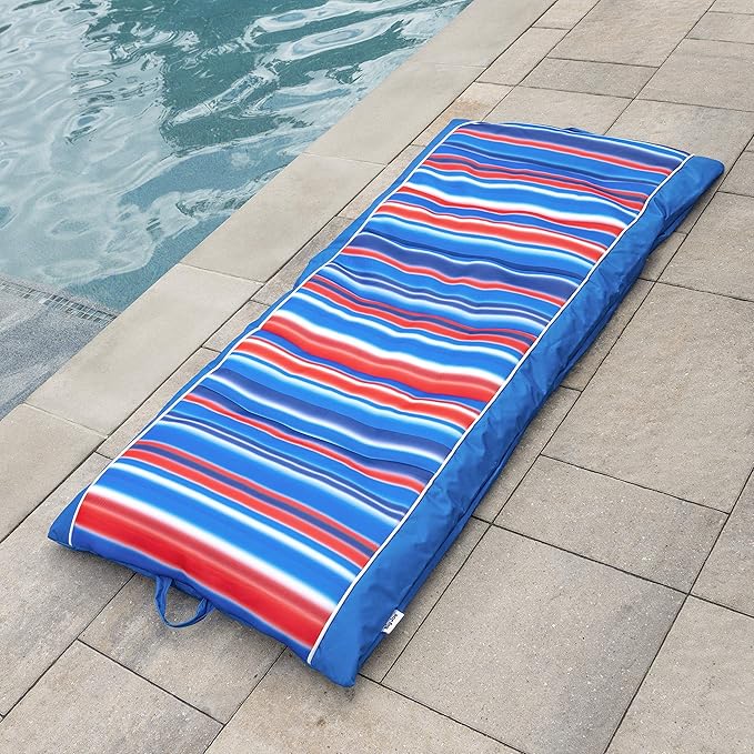 Big Joe Kona Hammock No Inflation Needed Pool Lounger with Headrest, Quick Draining Fabric, 4 feet Big