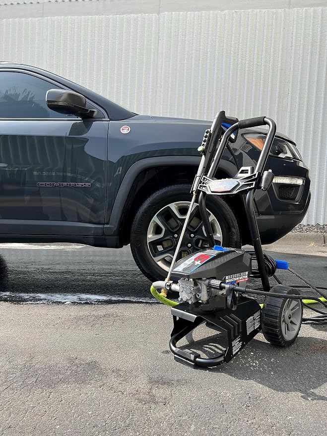 AR Blue Clean Maxx BMXP32700P Electric Pressure Washer-2700 PSI, 1.3 GPM, 15 Amps Quick Connect Accessories, Two Wheel Trolley, On Board Storage, Portable Pressure Washer, High Pressure, Car Washer
