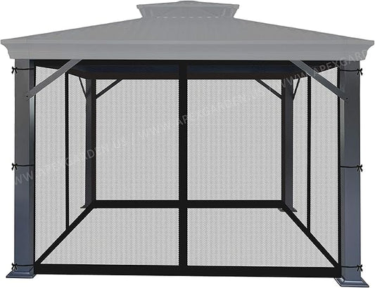 APEX GARDEN 10-ft x 10-ft Gazebo Replacement Mosquito Screen Netting (Black)