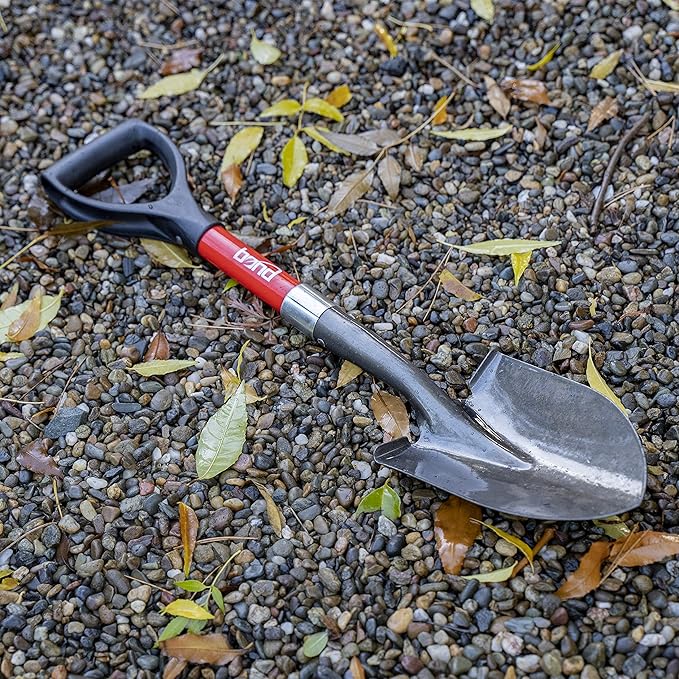 Bond Manufacturing LH015AM Mini D-Handle Shovel (12-Pack), Black