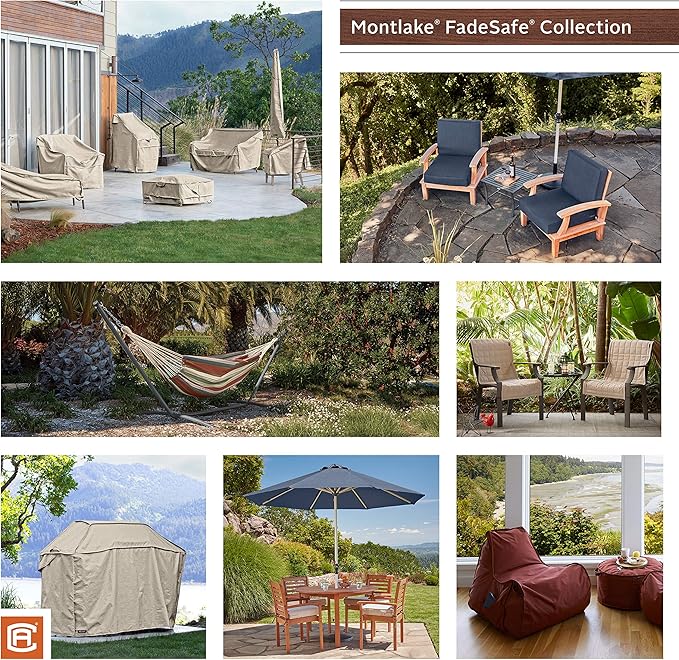 Classic Accessories Montlake Water-Resistant 72 Inch Patio Chaise Lounge Slipcover, Heather Fern