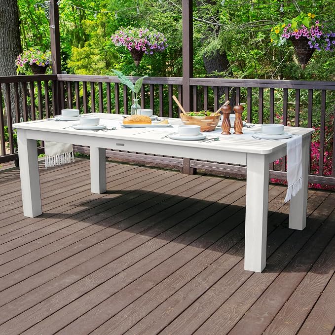 Highwood Hamilton Adirondack 7pc Dining Set, 84" x 42", Dining Height, White