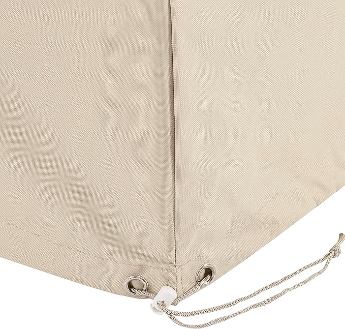 Crosley Furniture Patio Furniture Covers, Waterproof Round Outdoor Dining Table Cover for Deck, Tan