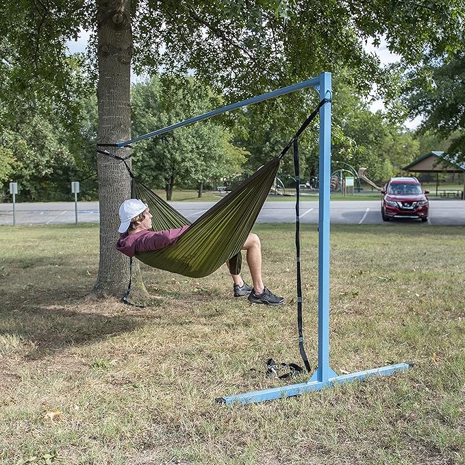 Equip Single Point Portable Hammock Stand - Perfect for Lounging & Camping Hammocks - Hang Around & Enjoy The Outdoors - Up to 400lbs Capacity