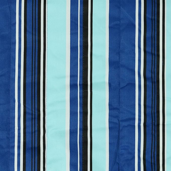 Sunnydaze Double Quilted Fabric Hammock with Universal Steel Stand - 450-Pound Capacity - Blue Stand - Catalina Beach