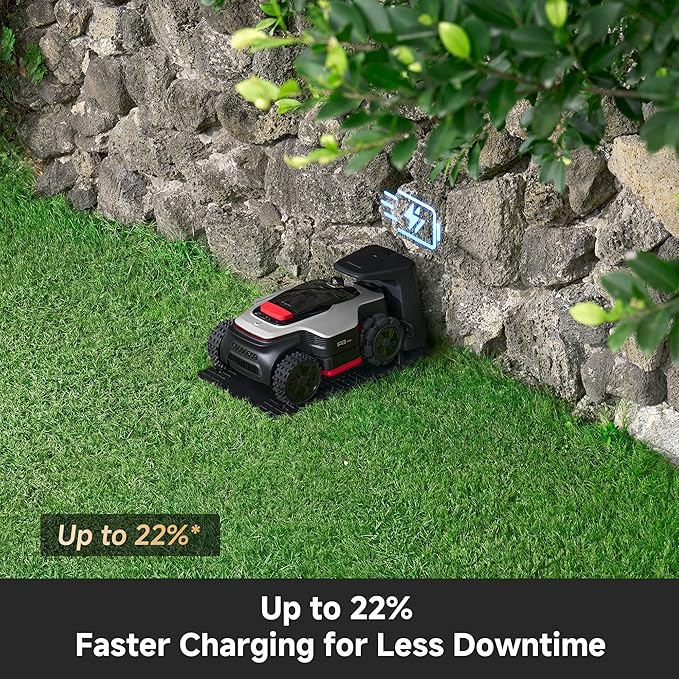 [All-Terrain Wire-Free] DREAME A3 AWD 2000 Robot Lawn Mower, 360° 3D LiDAR & AI Dual Vision Smart Robotic Mowers for 0.5 Acre, 80% Slopes & 45min Fast Charge, 1.97" Edge Trimming, 4G GPS Anti-Theft