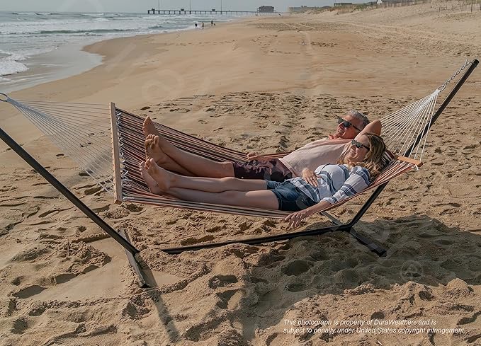 All-Weather Classic Outdoor Hammock with Pillow Deluxe Size Sunbrella® Fabric (Brannon Redwood (#5612-0000))