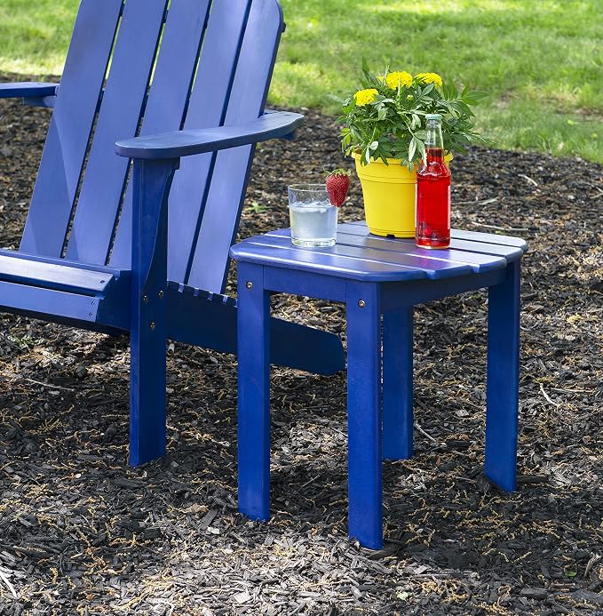 Linon Jayde Blue Adirondack Outdoor Accent Table