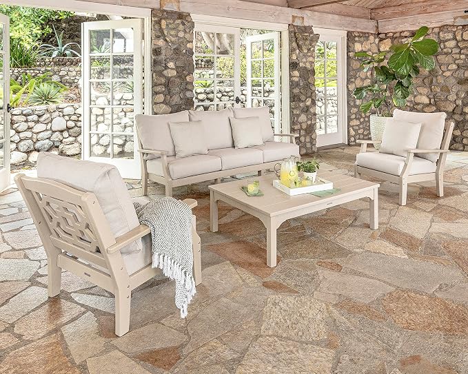 Martha Stewart by POLYWOOD® Chinoiserie Coffee Table in Teak