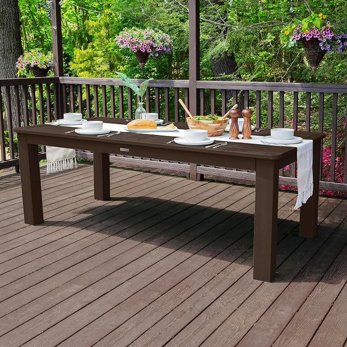 Highwood Rectangular Dining Table, Height, Weathered Acorn