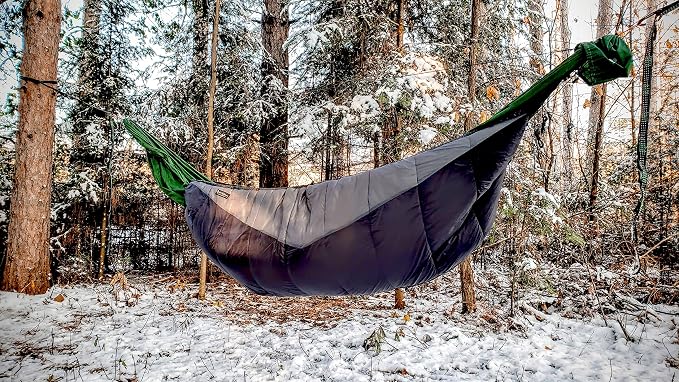 Go Outfitters The Adventure Under Quilt, Hammock Camping Insulation (Black/Gray)