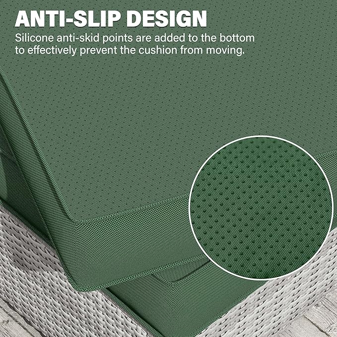 8 pcs Outdoor Cushion Slipcovers Outdoor Patio Cushions Covers Replacement Waterproof with Zipper w/3 Seat Cushion Covers and 5 Backrest Pillow Covers, Covers Only