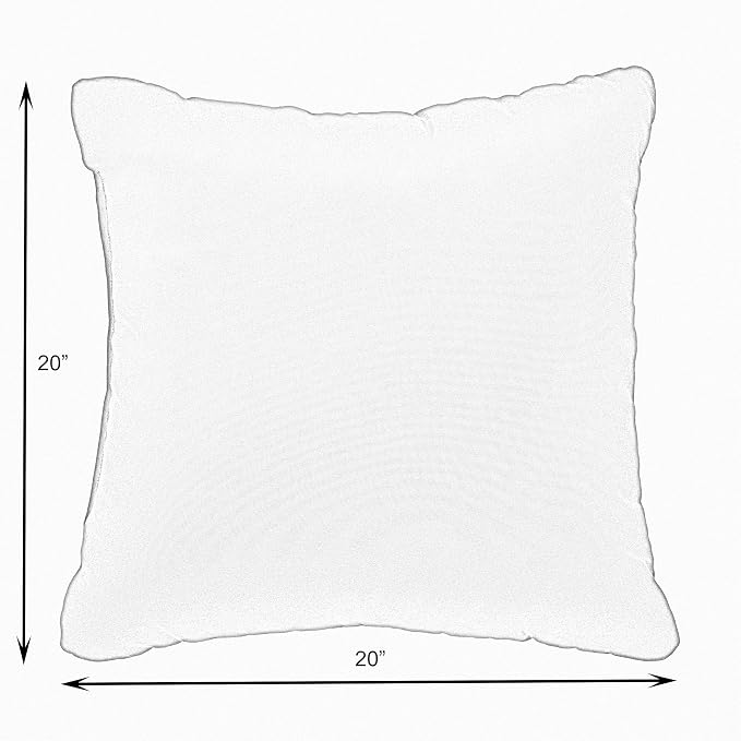 Sorra Home Indoor Outdoor Sunbrella Square Pillows, Set of 2, 20 x 20, Canvas Navy Blue & Sunflower Yellow