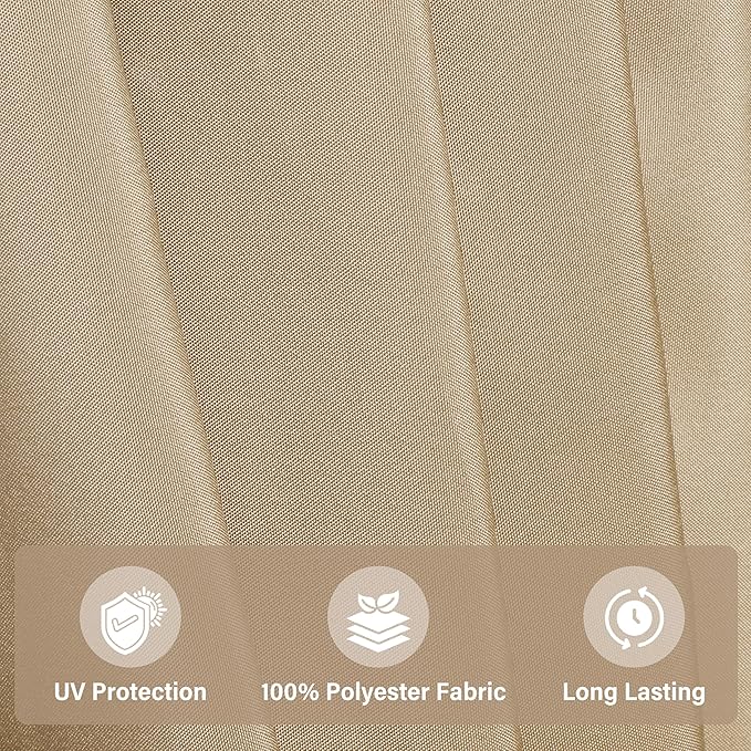 HealSmart 9' Patio Umbrella Replacement Canopy Cover with 8 Ribs, Outdoor Table Market Yard Umbrellas