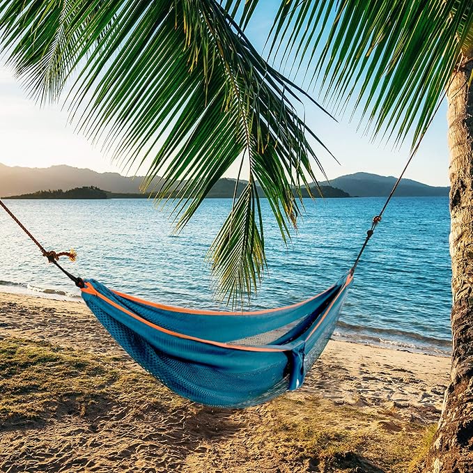 Vivere Double Polyester Mesh Hammock - 400 lb Capacity