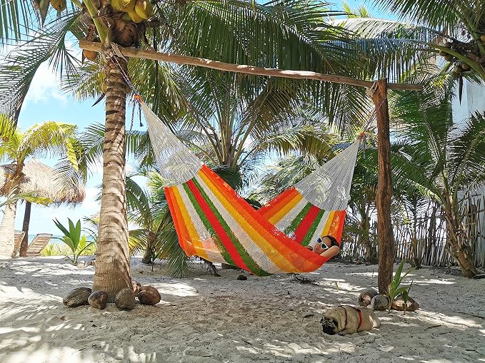 Traditional Mayan Hammock -Habanero Hammock (Large) - Thick Nylon Thread