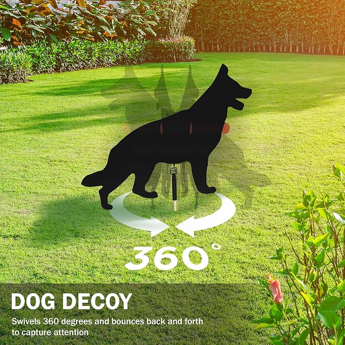 Lone Dog Decoy - Predator Decoys, Repellent for Geese, Deer - Goose Deterrent, Dog Decoy to Keep Away Pests - Predator Replica Visual Scare Device