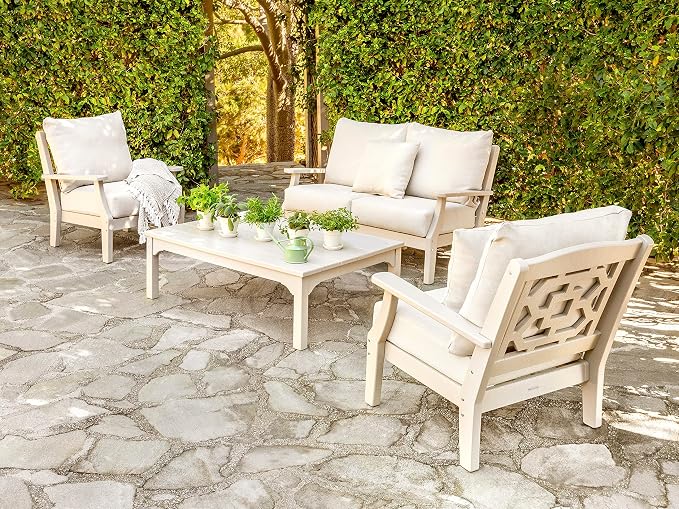 Martha Stewart by POLYWOOD® Chinoiserie Coffee Table in Sand