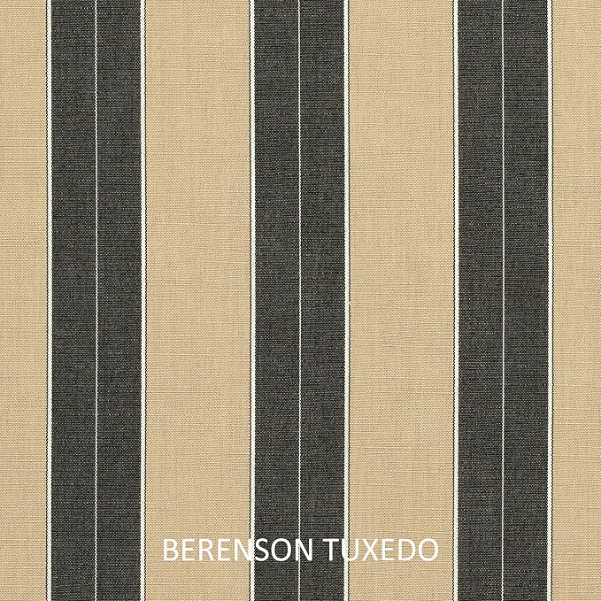 Sorra Home x Sunbrella - Lumbar Pillows (Set of 2), Tan & Black Stripes