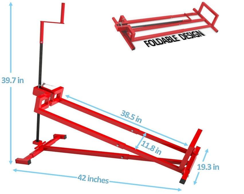 Lawn Mower Lift Jack, 880 lbs Capacity Lifting Jack for Garden Tractors,  Red